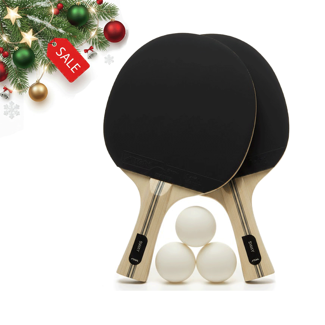 (2x) 1 Star Stiga Racket + (3x) Balls Ping-Pong Table Tennis Offer