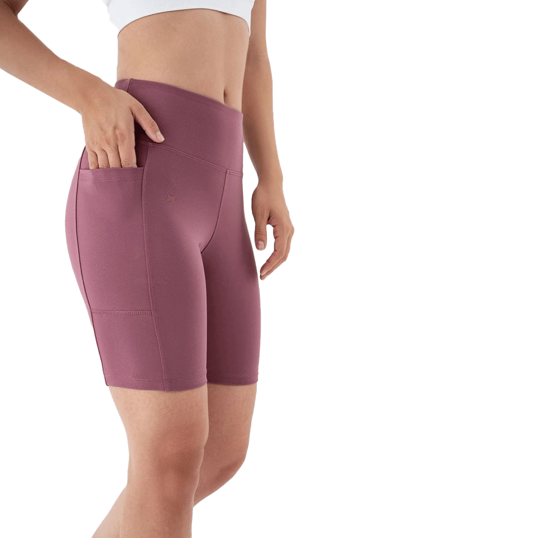 Biker Tights Pocket Shorts (Purple)
