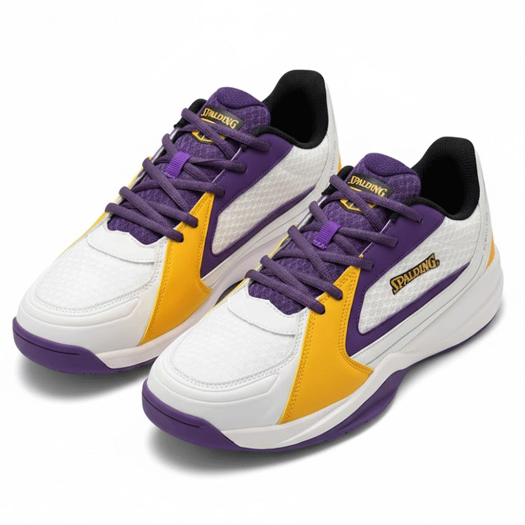 TF Spalding Shoes White/Yellow/Purple (Basketball, Training,...)