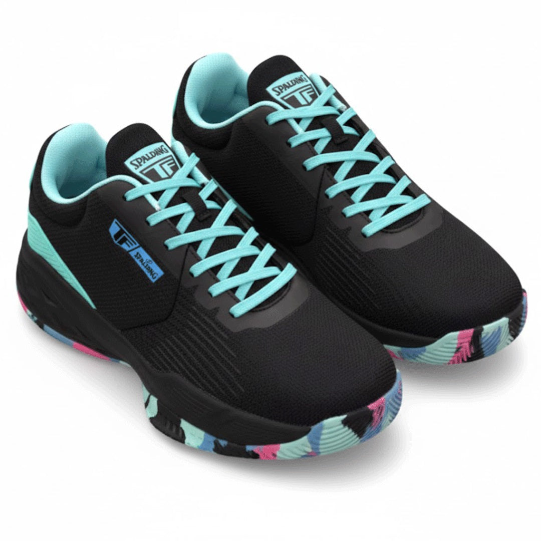 TF Spalding Shoes Black/Blue (Basketball, Training,...)