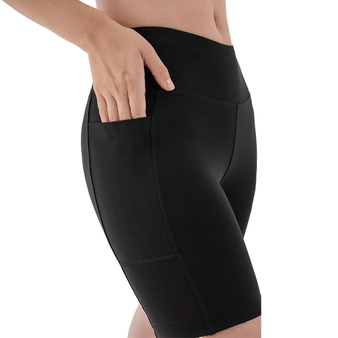 Biker Tights Pocket Shorts (Black)