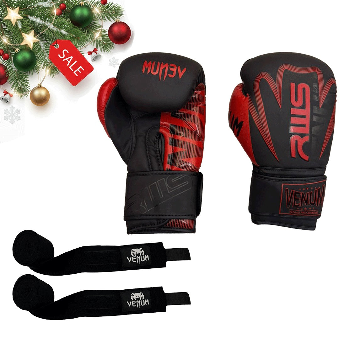 1 Pair Boxing Gloves + 1 Pair of Hand Wraps Offer