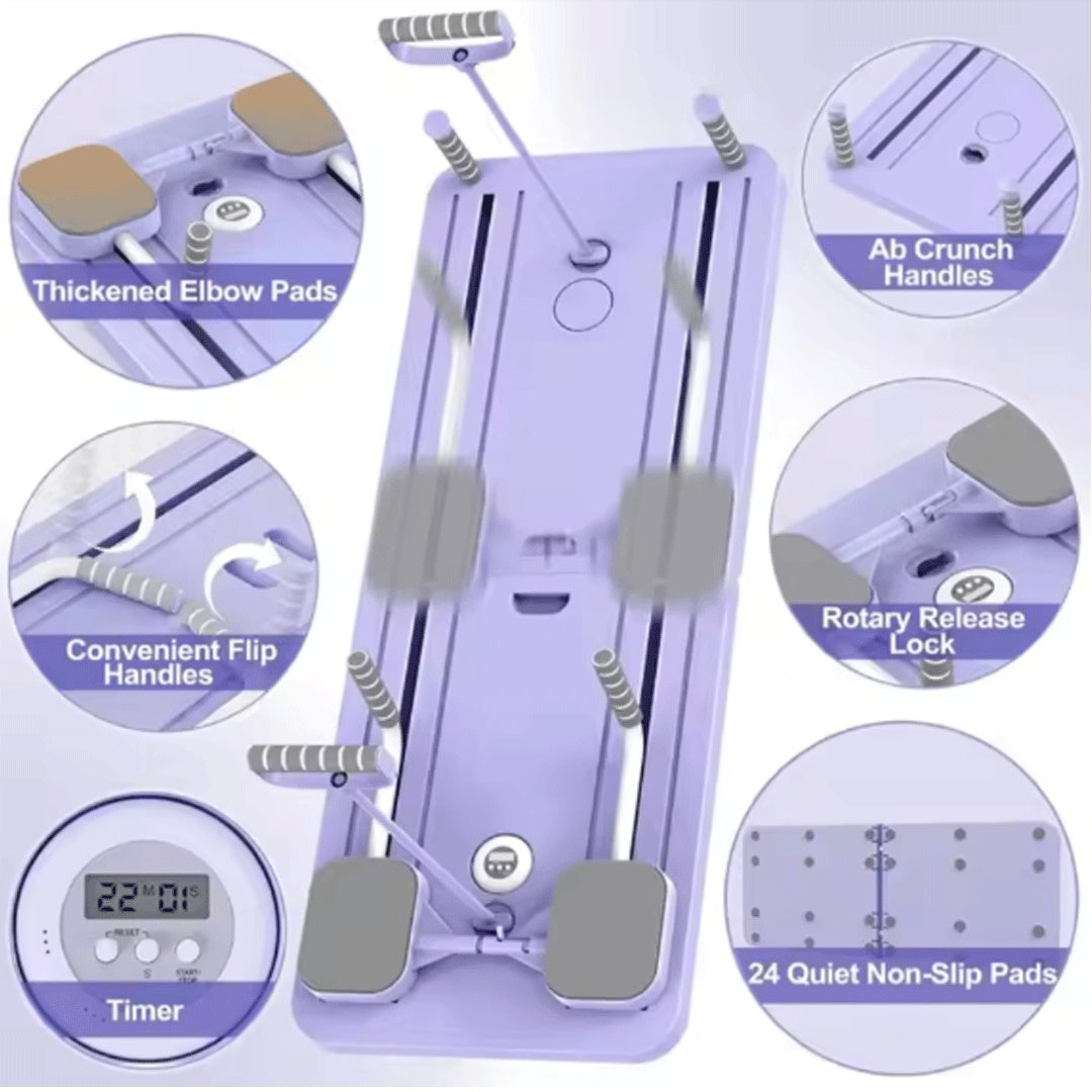 Multi-Purpose Foldable Pilates Reformer Board