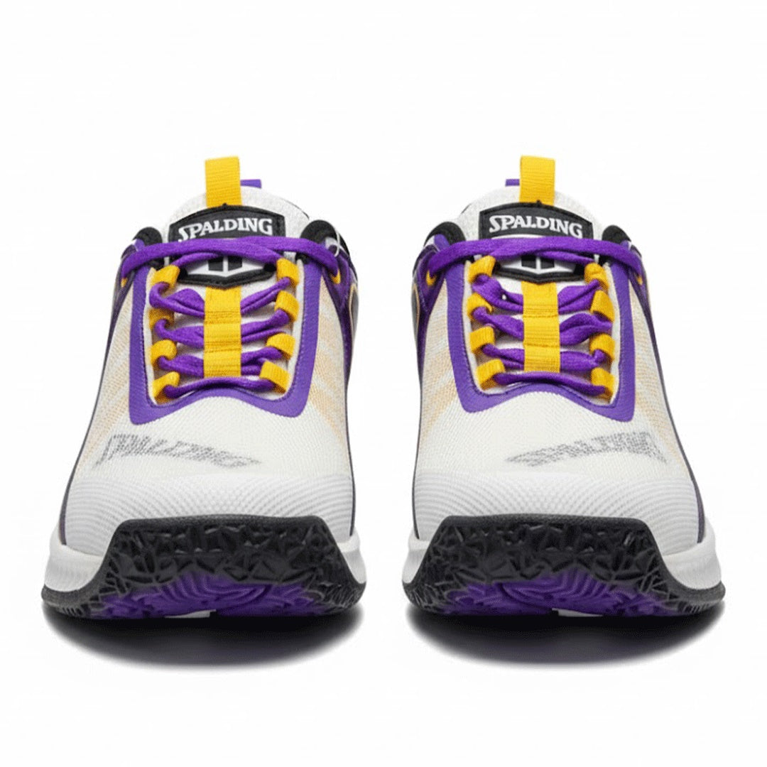 TF Spalding Shoes White/Pruple/Yellow (Workout, Training, Basketball ...)