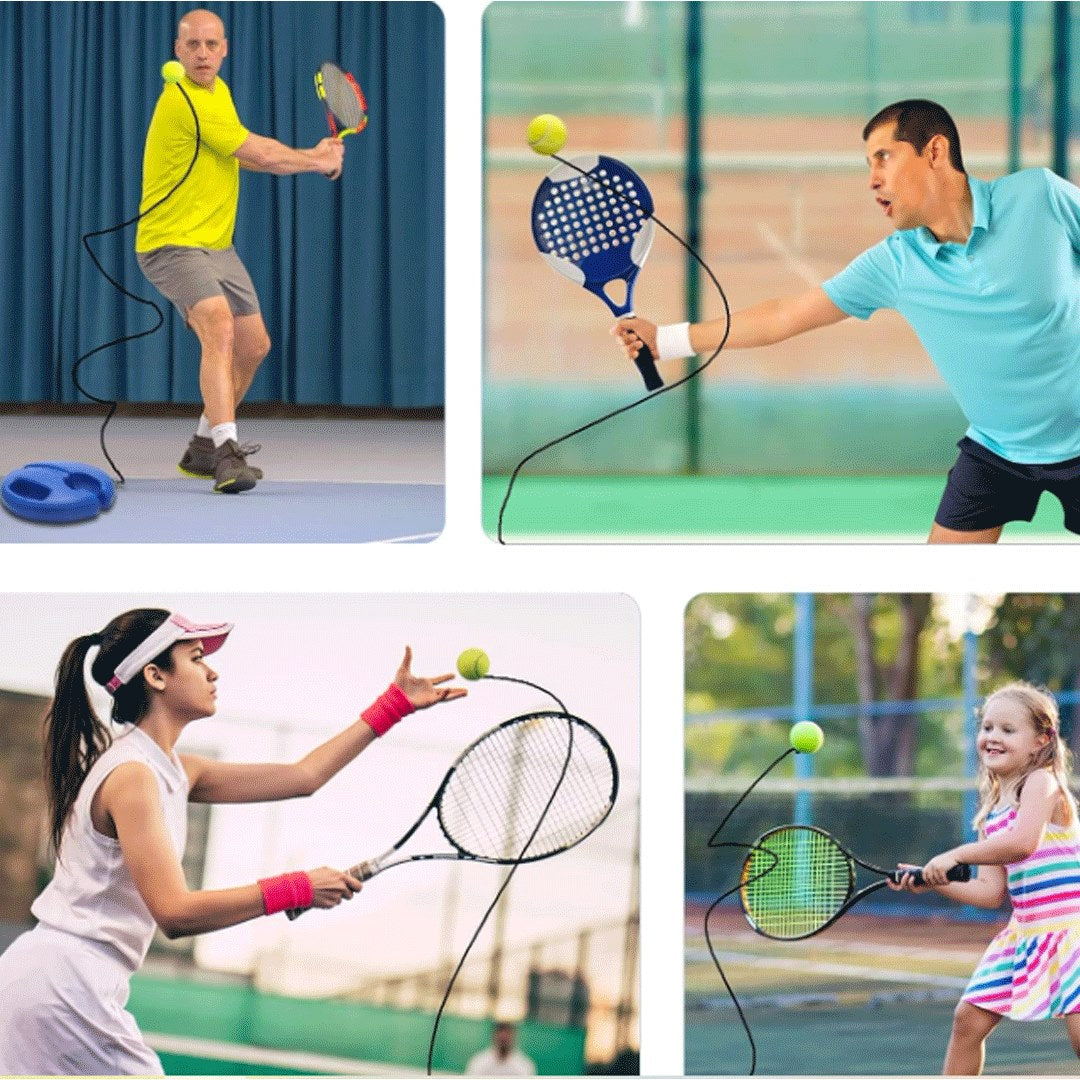 Tennis solo-training ball set