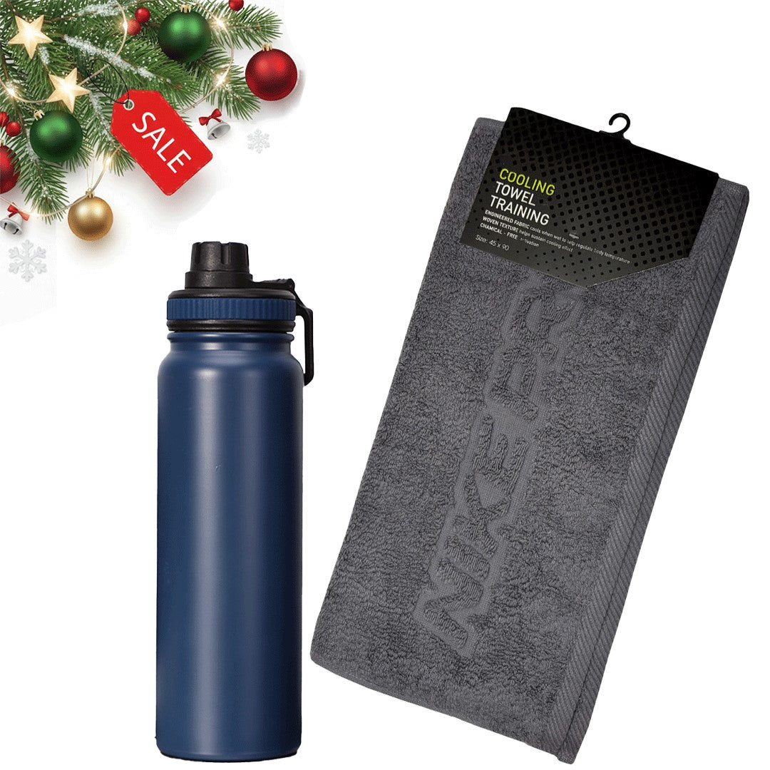 Stainless Steel Bottle + Sports Towel