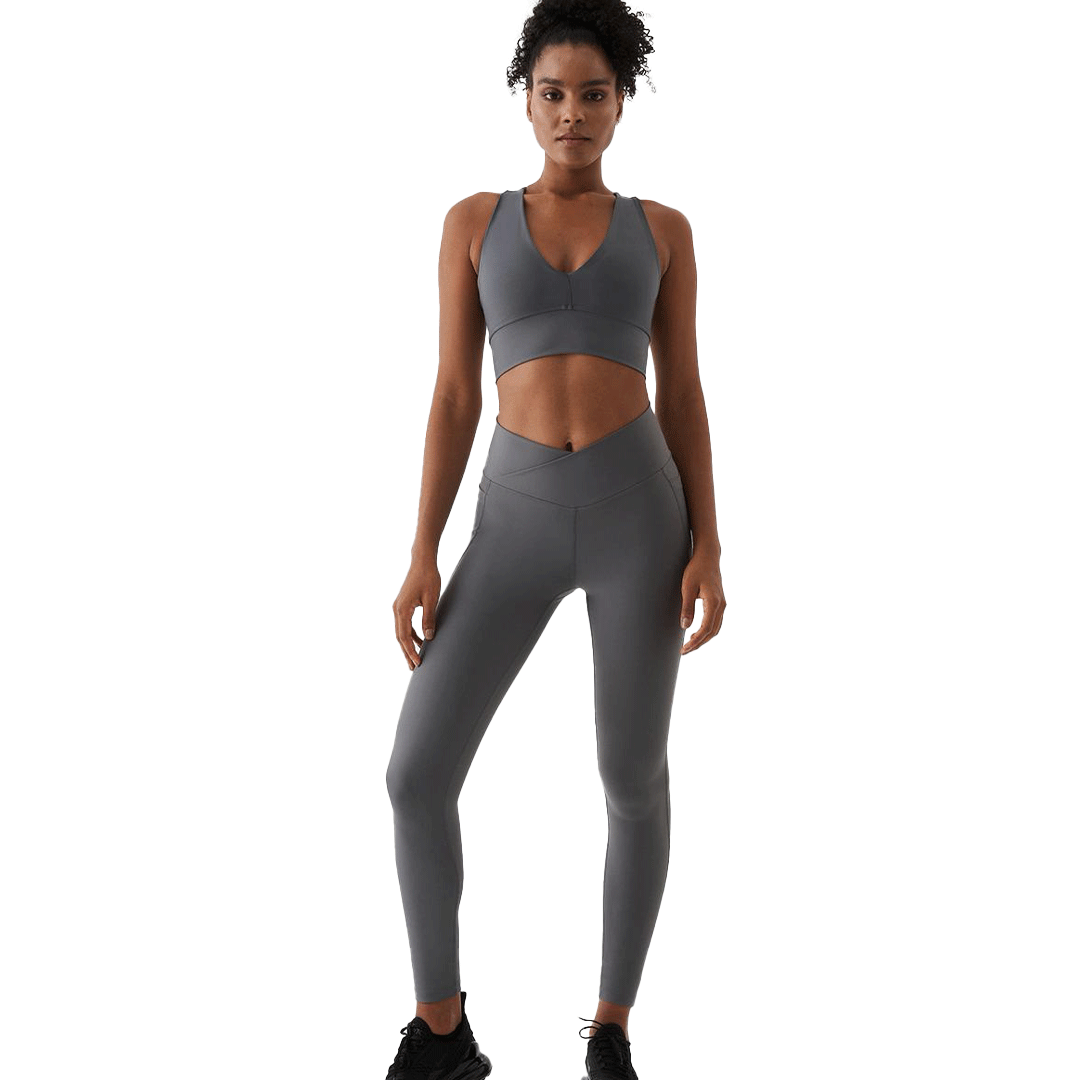 V-Belt Sports Leggings (Grey)