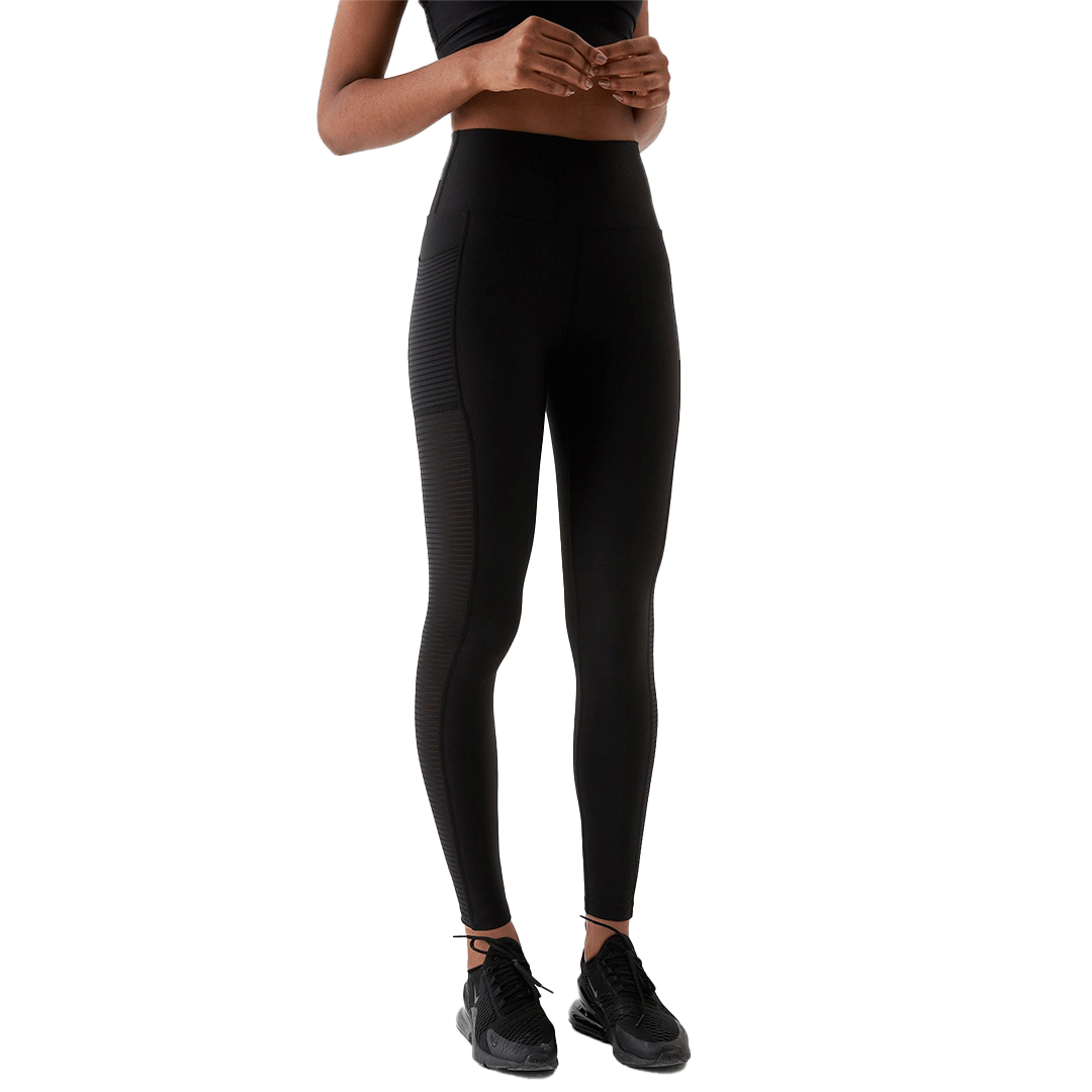 Mesh Pocket Tights Leggings (Black)
