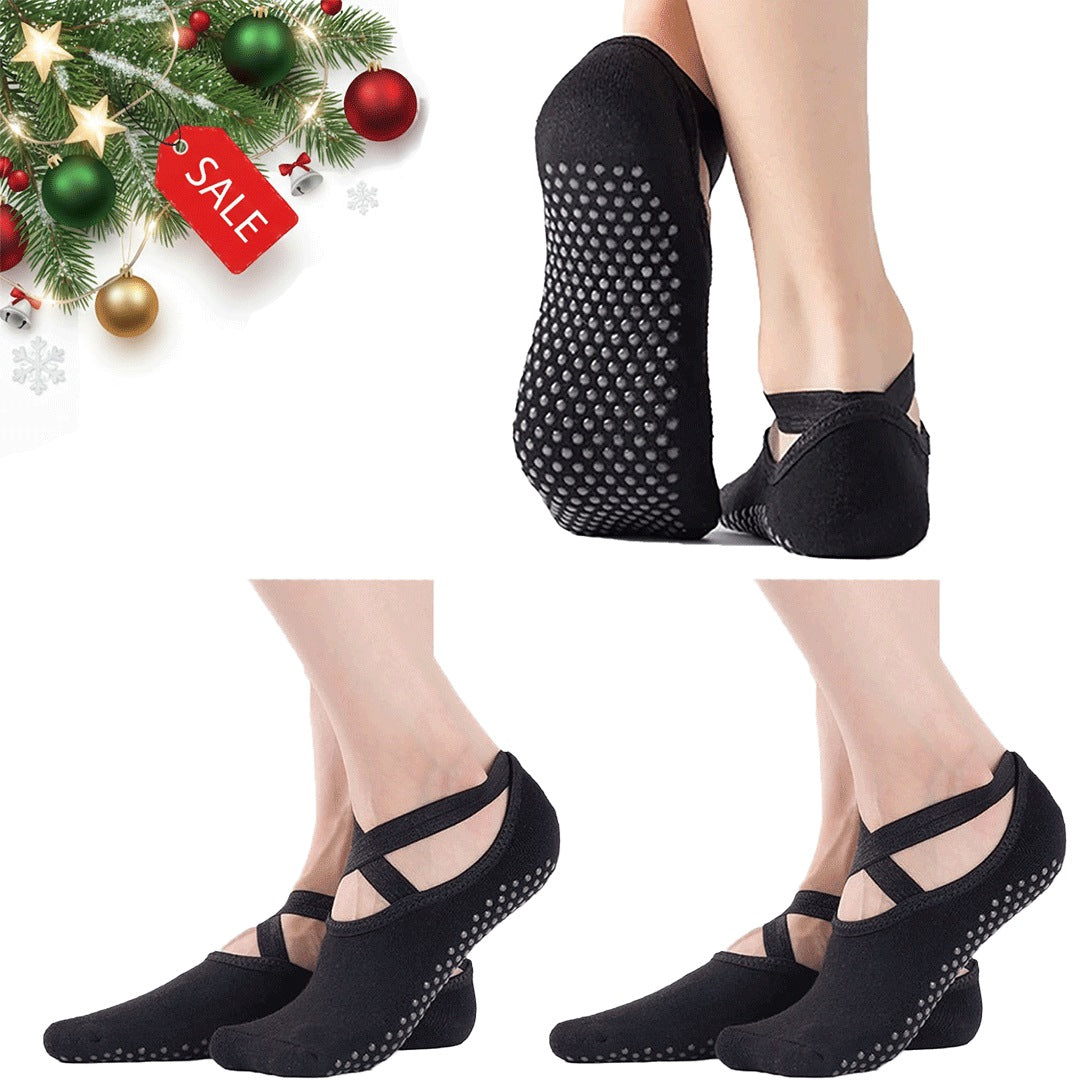 (3x) Pilates Non-Slip Grip Socks Offer