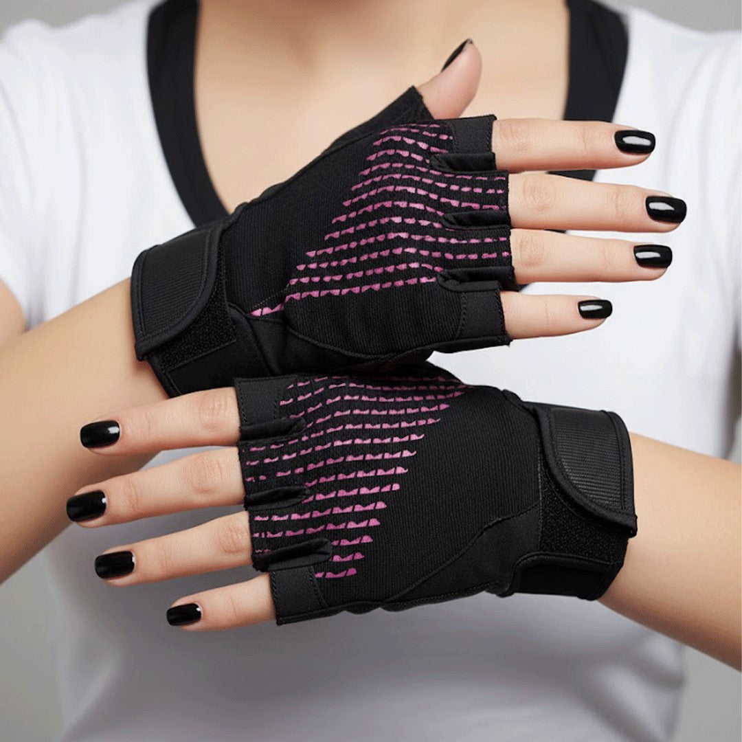 Workout Training Gym Gloves (Black/Purple)